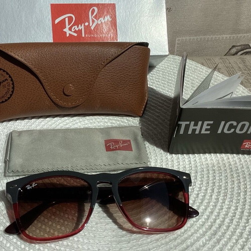 Ray Ban Steve RB 4487 sunglasses new, gray and red