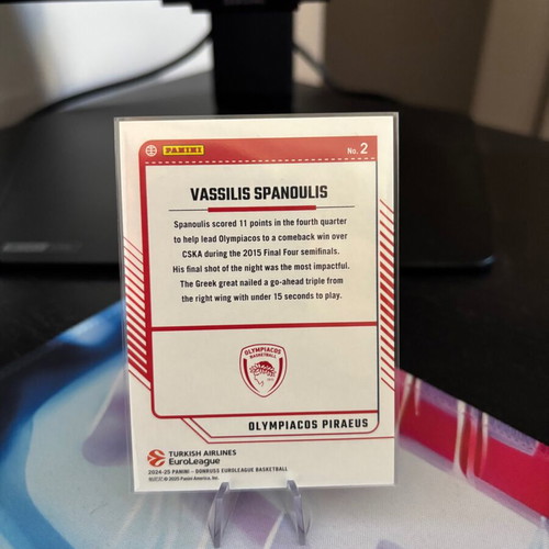 Vassilis Spanoulis 2024-25 Panini Donruss EuroLeague Highlights Press Proof card near mint
