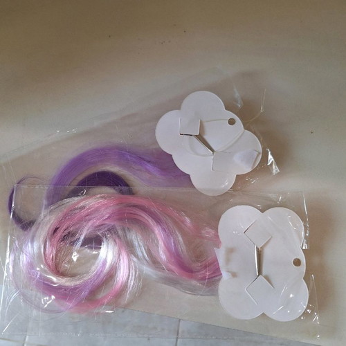 Children's hair extension new, set with butterfly and pony clip