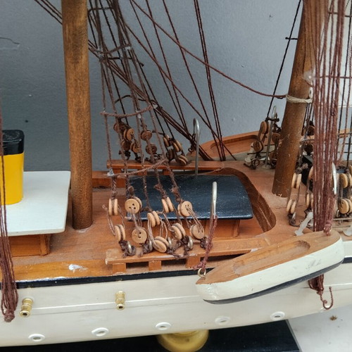 Kaiser Wichelm Wooden Ship Model refurbished