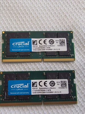 Crucial 64GB DDR4-2666 SODIMM RAM like new