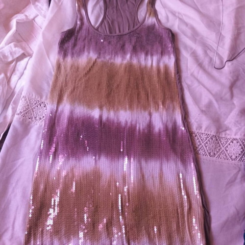 Ysatis mini dress with sequins, tie-dye ombre, size 1 Small