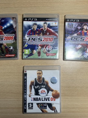 PlayStation 3 sports games used, PES 2009-2011 and NBA Live 09