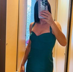 Elisabetta Franchi impressive emerald green dress like new, size S