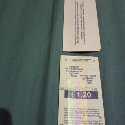 Athens Transport Tickets used, pack of 100