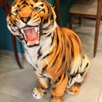 Porcelain tiger figurine