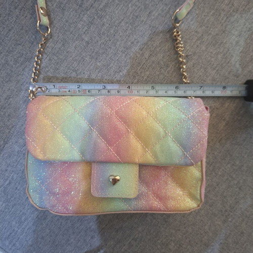 Children's bag with glitter rainbow colors H&M like new