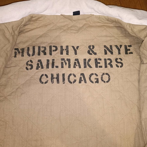 Murphy & Nye jacket XL used, beige, zipper needs replacement