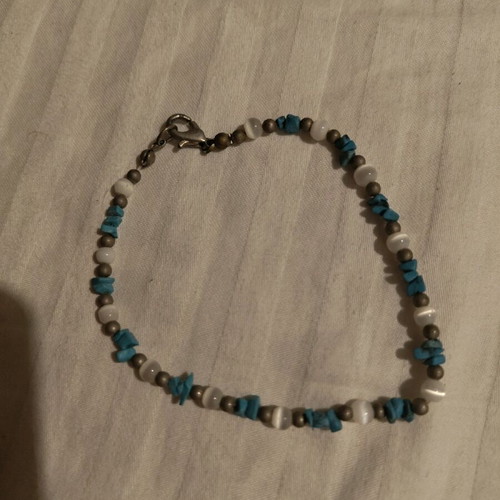 Bracelet with blue and white stones like new