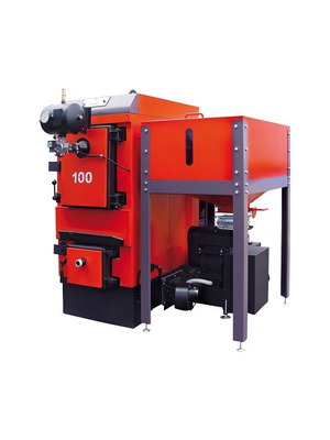 Radijator TKAN 80kW Biomass Boiler used with silo