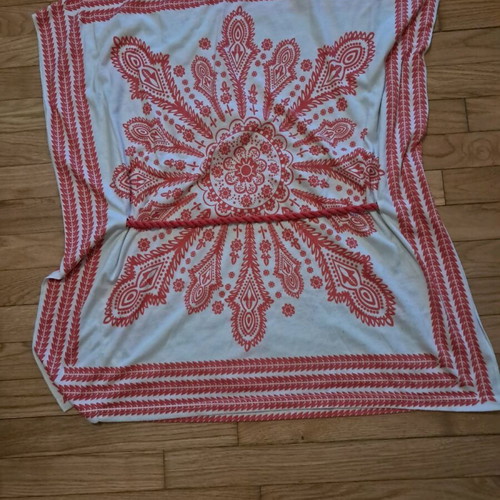 Boho coral top used with belt, multicolor, Bianco, size XS