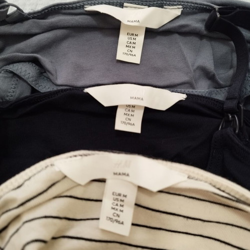 Nursing tops H&M like new, set of 3 with 3 bras no name