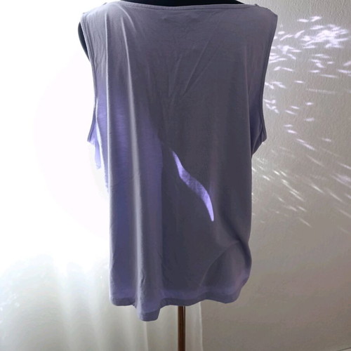 M.Asam Sleeveless Top with Sequins like new, purple and silver