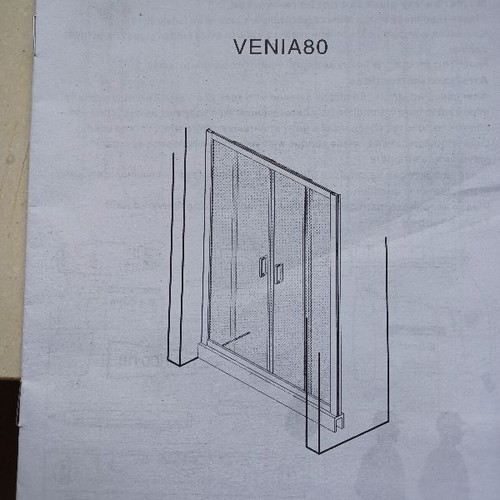 Aquarelle Viena 80 Shower Cabin new, chrome, wall-to-wall, 188x185 cm