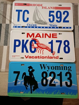 Vintage metal license plates like new