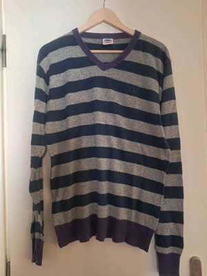 Franklin & Marshall lightweight pullover L like new, gray and purple