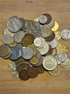 Coins from foreign countries used