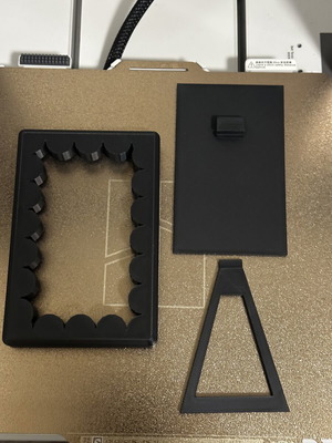3D Printed Frame, black, PLA material