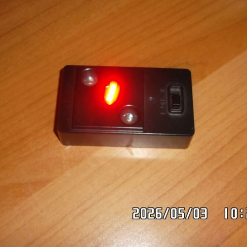 Table lamp like new with red and white light