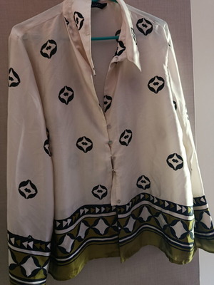 Zara boho women's shirt XL, beige