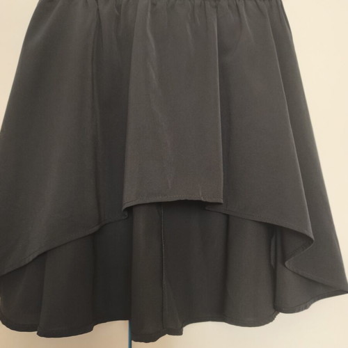 Shein strapless asymmetrical blouse, black, size S