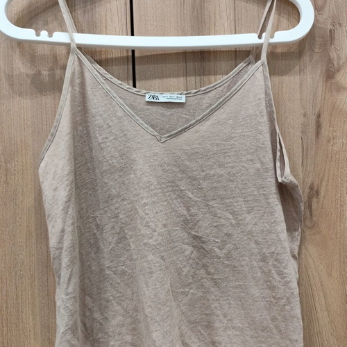 Zara beige minimal top size S with thin straps