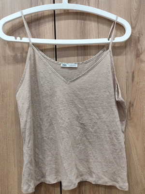 Zara beige minimal top size S with thin straps