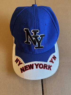 Vintage Y2K New York NY cap used, white and blue