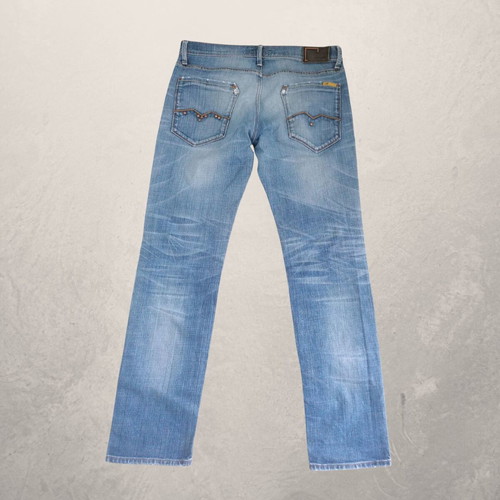 Jeans Meltin Pot Large used, medium washed, straight leg, size 32