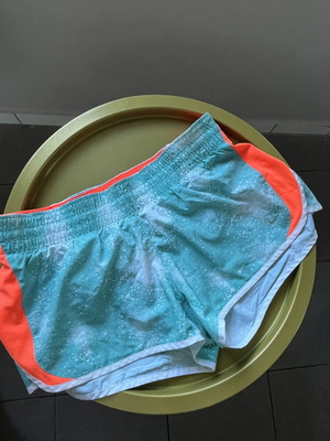 Nike women's sports shorts like new, orange and turquoise, size M