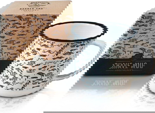 Barber Pro Shave Mug - Moustaches Κούπα Ξυρίσματος Καινούργιο Τιμή 10 Ευρώ