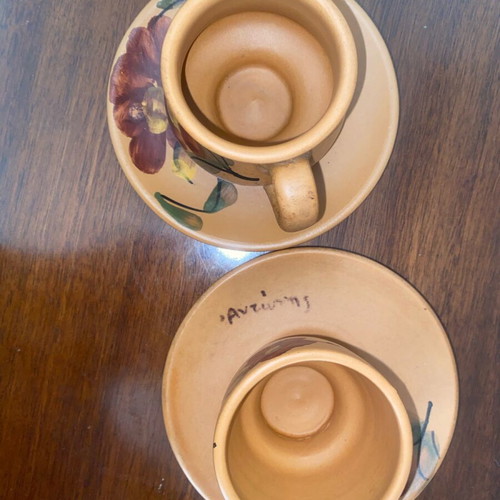 Clay coffee cups like new, set of two
