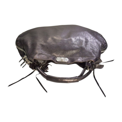 Marni Zip Around Hobo Shoulder Bag like new, black distressed crackle leather