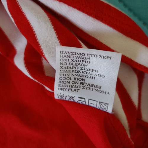 Zazu red-white striped summer top like new, size M