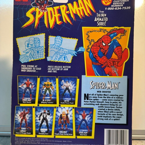 Web Shooter Spider-Man Marvel The Animated Series Toy Biz new 1994 TAS