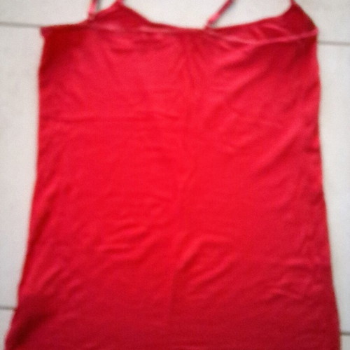 La Redoute Collections red tank top with adjustable straps, XS