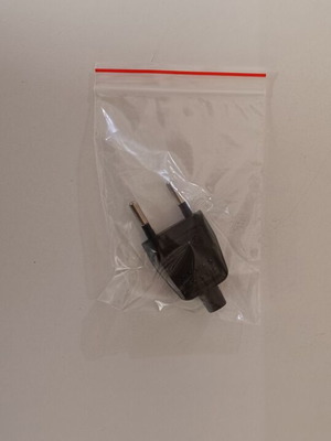 Electrical power plug bipolar black new