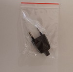 Electrical power plug bipolar black new
