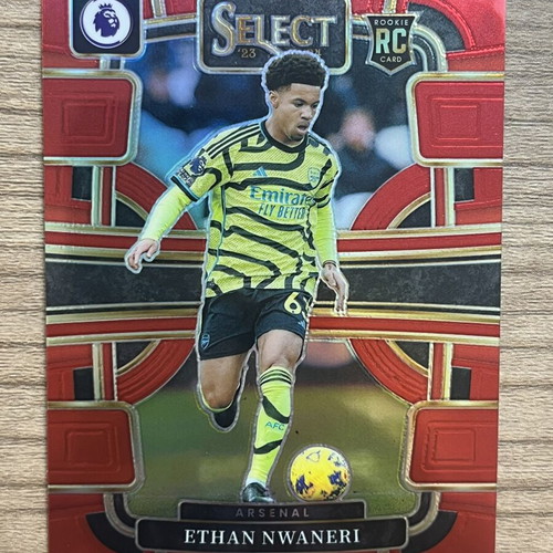 Panini Select Premier League Soccer RC Ethan Nwaneri Red Prizm like new