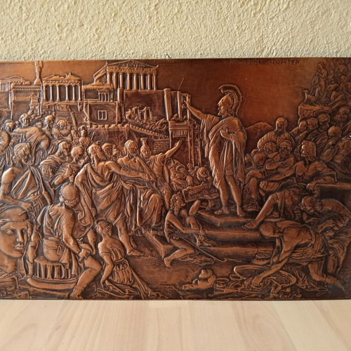 The Speech of Pericles Copper Engraving Like New 57.5x36.5 cm