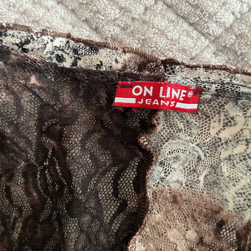 On Line cardigan brown, like new, size small