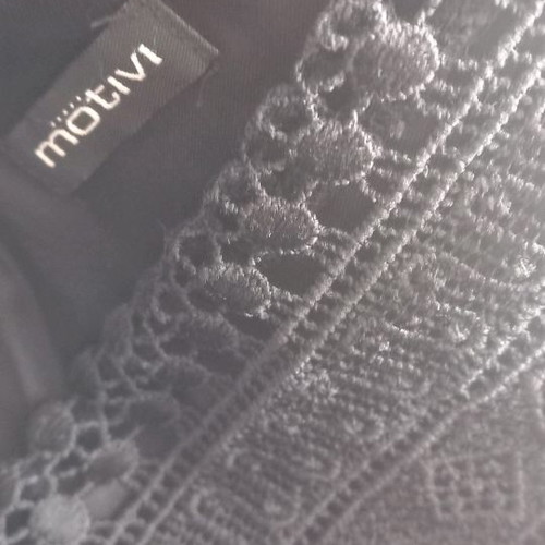 Motivi black guipure dress small like new