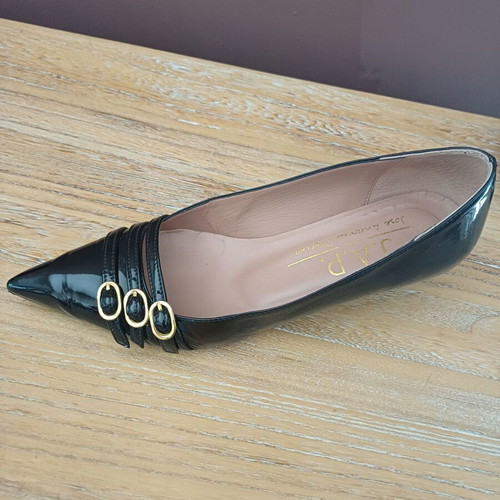 J.A.P Roma Italy black patent leather women's pumps size 37