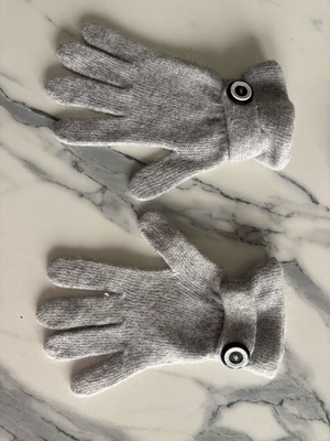 Γάντια μάλλινα γκρι γυναικεία ή εφηβικά σαν καινούργιο