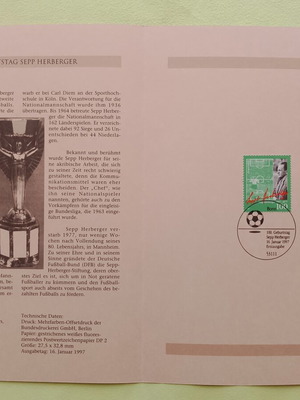German 1997 stamp with Bonn first day cover