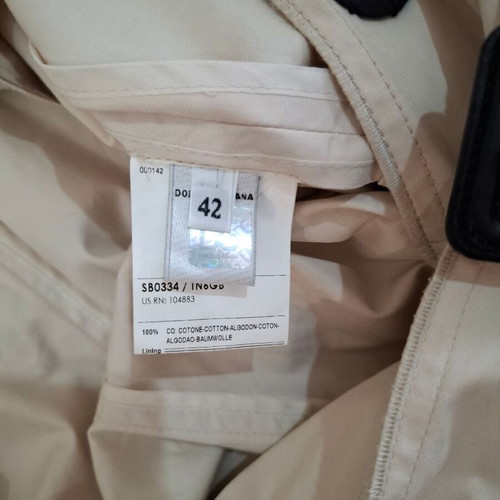 Dolce & Gabbana Tench Coat beige used, size Medium