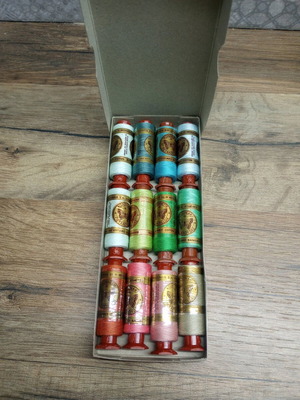 Colonnette vintage sewing threads pack of 12, Egyptian cotton