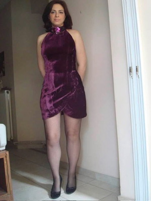 Velvet dress medium like new, purple