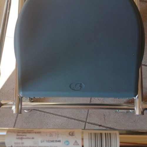 Folding commode chair with wheels