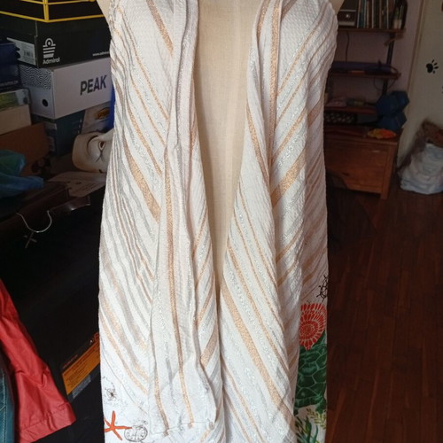 Beach dress one size, new, multicolor with fringes